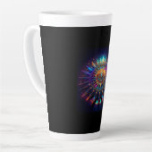 A Sierpinski Gasket Fractal Latte Mok (Linkerhoek)