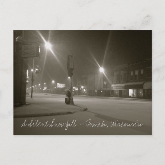 A Silent Snowfall - Tomah, Wisconsin Briefkaart (Voorkant)