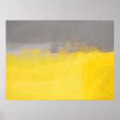 'A Simple Abstrct' Grey and Yellow Art Poster (Devant)
