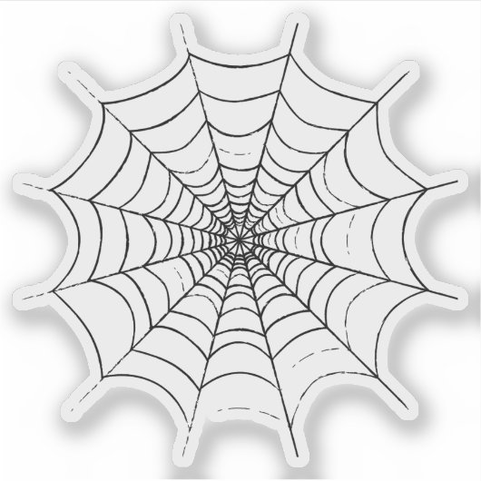 A Simple Spider's Web Custom-Cut Vinyl Stickers (Voorkant)
