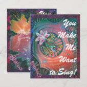 "...à Sing ; ...pour briller" Merci Carte d'encour (Devant / Derrière)