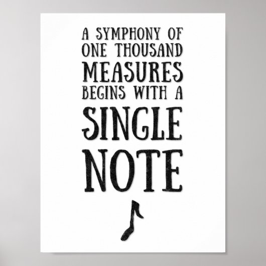 A Single Note Poster (Devant)