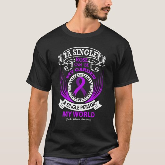 A Single Person my World Cystic Fibrosis T-shirt (Voorkant)