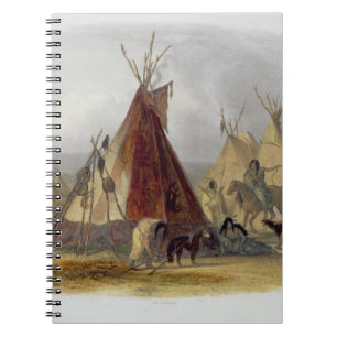 A Skin Lodge of an Assiniboin Chief, bord 16 van Notitieboek