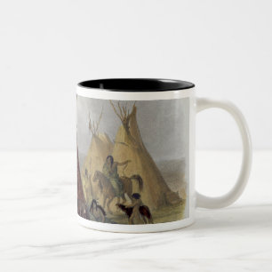 A Skin Lodge of an Assiniboin Chief, bord 16 van Tweekleurige Koffiemok