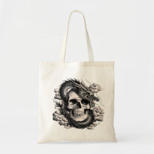 A SKULL AND A DRAGON Tote Bag 