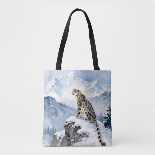 A Snow Leopard on Snowy Peak Draagtas (Voorkant)