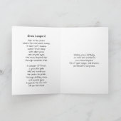 A Snow Leopard Poem and Birthday Wishes Kaart (Binnen)