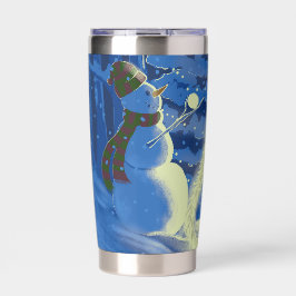 A Snowman Christmas Geïsoleerde Drinkbeker