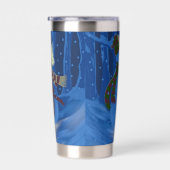 A Snowman Christmas Geïsoleerde Drinkbeker (Rechts)