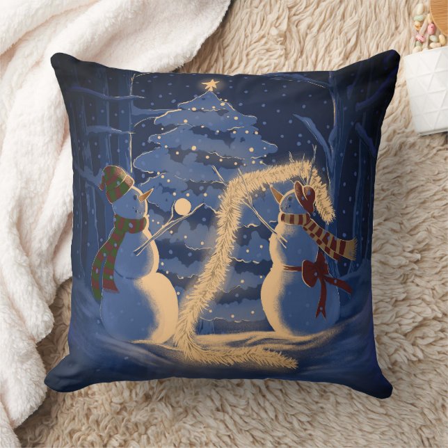 A Snowman Christmas Kussen (Deken)