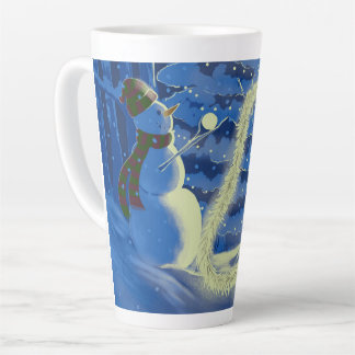 A Snowman Christmas Latte Mug Latte Mok