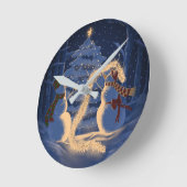 A Snowman Christmas Ronde Klok (Hoek)