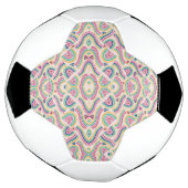 A soccer ball featuring black and white panels  (Tourné)