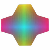A soccer ball with a rainbow gradient pattern (Plat)