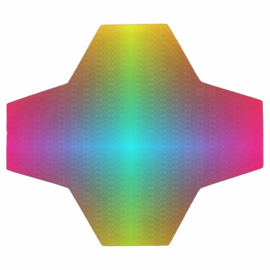 A soccer ball with a rainbow gradient pattern (Plat)