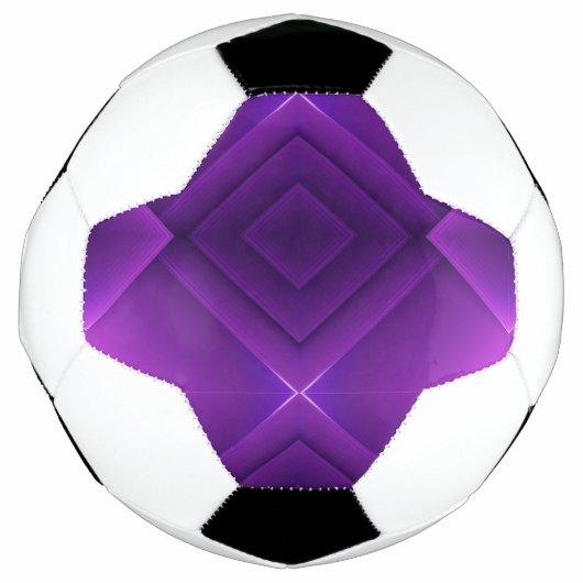 A soccer ball with a unique geometric purple  (Devant)