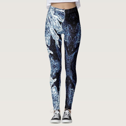 A Splash Of Aqua Blue 2 Leggings (Voorkant)