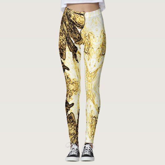 A Splash Of Golden Brown Leggings (Voorkant)