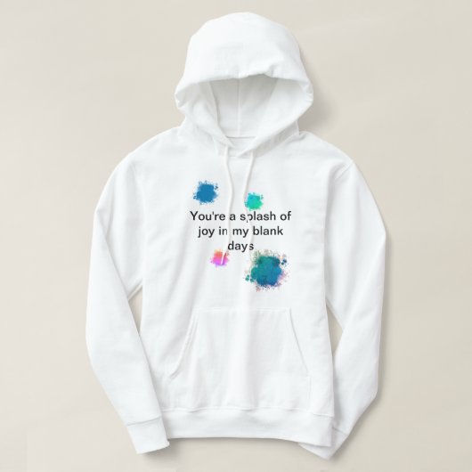 "A splash of joy" hoodie for men (Design voorkant)