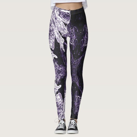 A Splash Of Purple 2 Leggings (Voorkant)