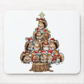 A Squirrel Christmas Tree Lights Forest Animal Lov Muismat (Voorkant)
