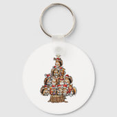 A Squirrel Christmas Tree Lights Forest Animal Lov Sleutelhanger (Voorkant)