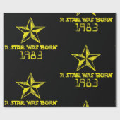 A Star werd in 1983 geboren als Yellow Star Cadeaupapier (Vlak)