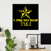  A Star werd in 1983 geboren als Yellow Star Poster (Thuiskantoor)