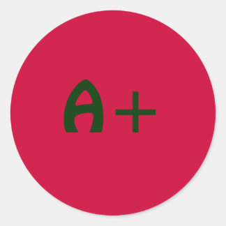 A+-sticker Ronde Sticker