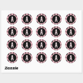 A STICKERS - Monogramme Jacquard rétro (Feuille)