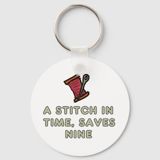 A Stitch In Time Sleutelhanger (Voorkant)