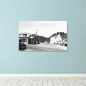 A Street Corner Scene Canvas Afdruk (Insitu (Houten vloer))