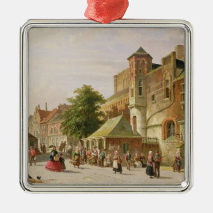 A Street Scene in Amsterdam Metalen Ornament