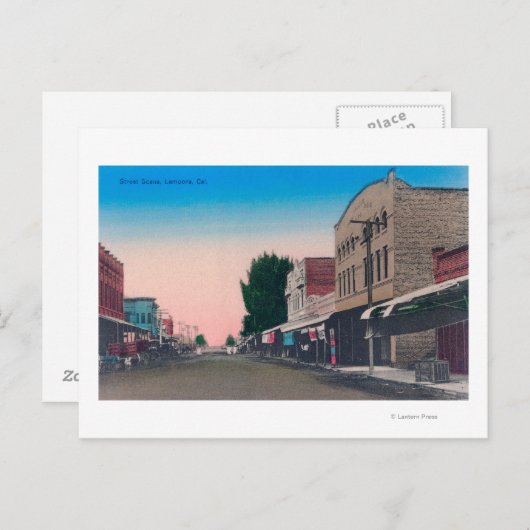 A Street SceneLemoore, CA Briefkaart (Voorkant / Achterkant)
