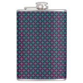 A stylish flask with a geometric pattern heupfles (Voorkant)