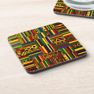 A stylized interpretation of "Kente" print Bier Onderzetter