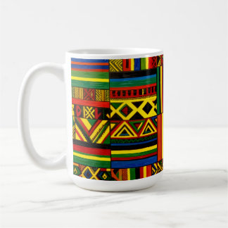 A stylized interpretation of "Kente" print Koffiemok