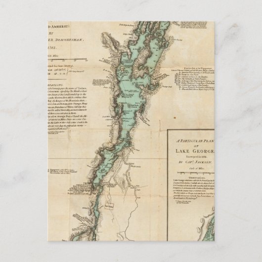A Survey of Lake ChamPlain Briefkaart (Voorkant)