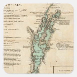 A Survey of Lake ChamPlain Vierkante Sticker