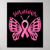 A Survivor Dragonfly Borstkanker Bewustzijn 1 Poster (Voorkant)