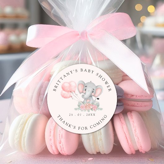 A Sweet Little Girl is on her Way Baby shower Ronde Sticker