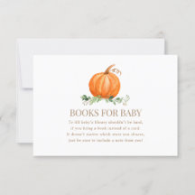 A Sweet Little Pumpkin Boeken voor Baby Invitation