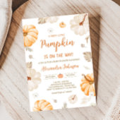 A Sweet Little Pumpkin Fall Baby Shower Kaart