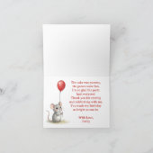 A Sweet Mouse and Cupcake Thank You Note Bedankkaart (Binnen)