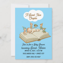 A Sweet New Chapter Verhaalboek Baby Shower Uitnod