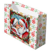 A Sweet Old-Fashioned Christmas | Mr and Mrs Claus Groot Cadeauzakje (Voorkant Gekanteld)