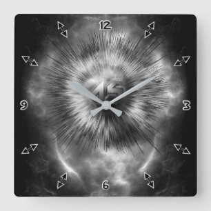 A-synchrone Etherale wolken wandklok Vierkante Klok