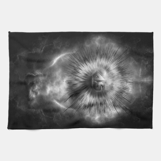 A-synchrone keukenhanddoek voor etherwolken (Horizontaal)