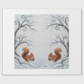 A Tale Between Branches and Snowflakes Cadeaupapier (Vlak)